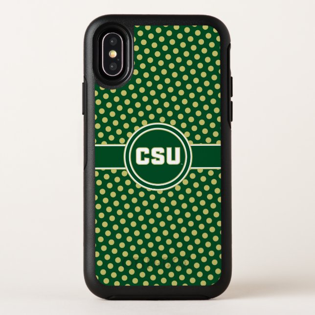 Colorado State University Polka Dot Pattern Otterbox iPhone Case (Back)