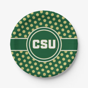 Colorado State University Polka Dot Pattern Paper Plates
