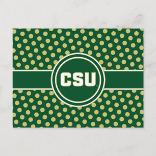 Colorado State University Polka Dot Pattern Postcard