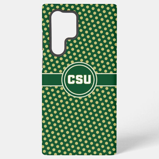 Colorado State University Polka Dot Pattern Samsung Galaxy Case (Back)