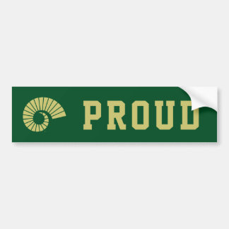 Colorado State University Ram Horn Gold Bumper Sticker
