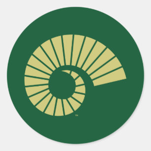 Colorado State University Ram Horn Gold Classic Round Sticker