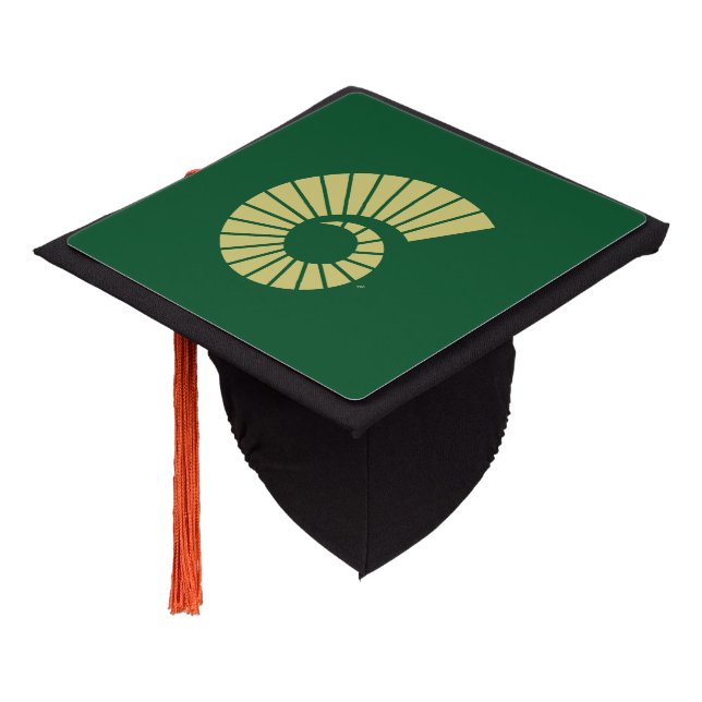 Colorado State University Ram Horn Gold Graduation Cap Topper (Angled)
