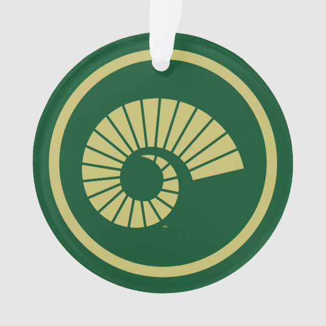 Colorado State University Ram Horn Gold Ornament (Front)