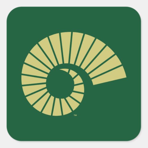 Colorado State University Ram Horn Gold Square Sticker