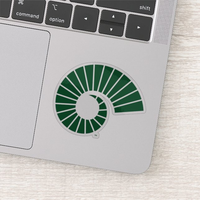 Colorado State University Ram Horn Green Sticker (Detail)