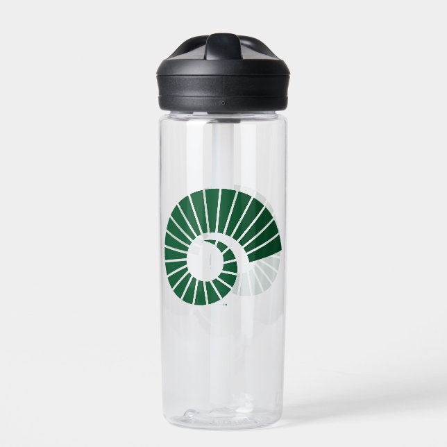 Colorado State University Ram Horn Green Water Bottle (Front)