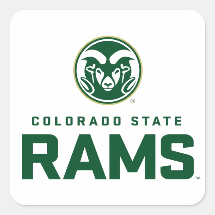 Colorado State University Rams Square Sticker | Zazzle.com