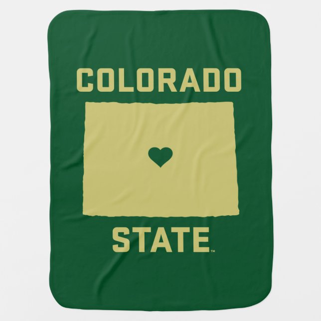 Colorado State University State Love Baby Blanket (Front)