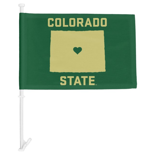 Colorado State University State Love Car Flag (Front)