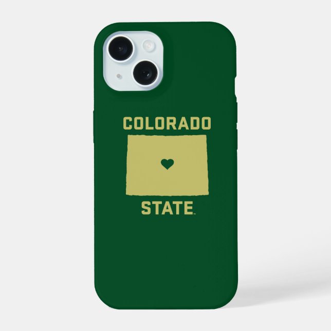 Colorado State University State Love iPhone 15 Case (Back)