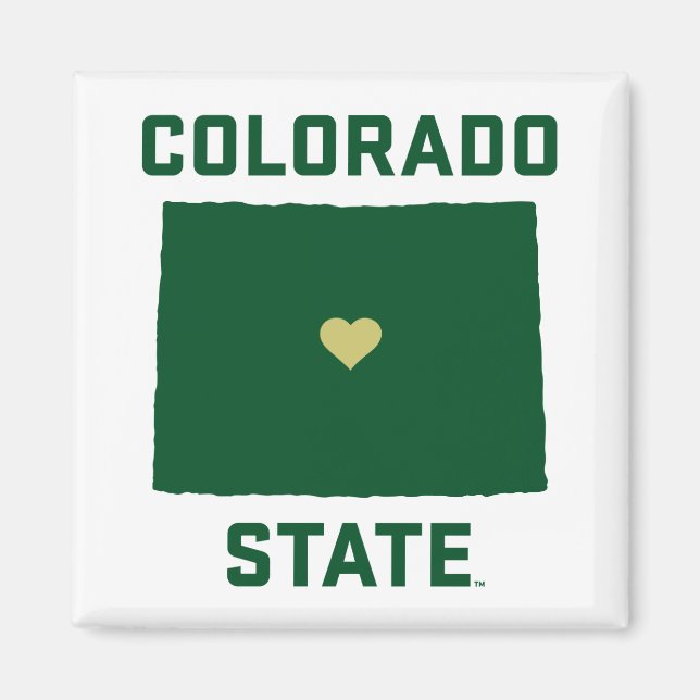 Colorado State University State Love Magnet (Front)