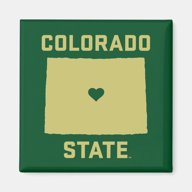 Colorado State University State Love Magnet (Front)