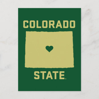 Colorado State University State Love Postcard