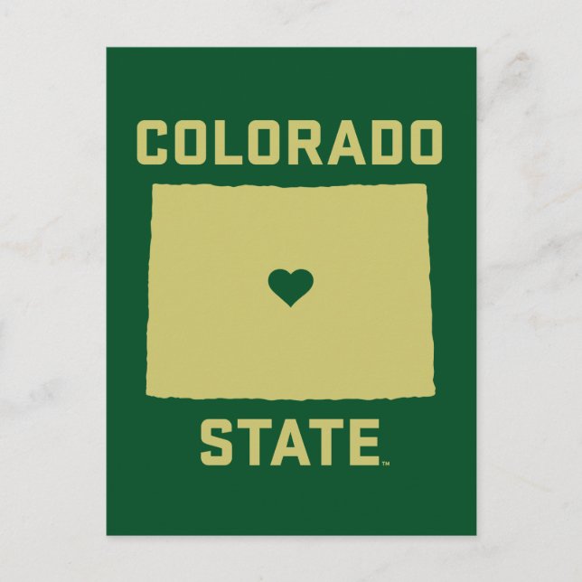 Colorado State University State Love Postcard (Front)