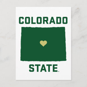 Colorado State University State Love Postcard