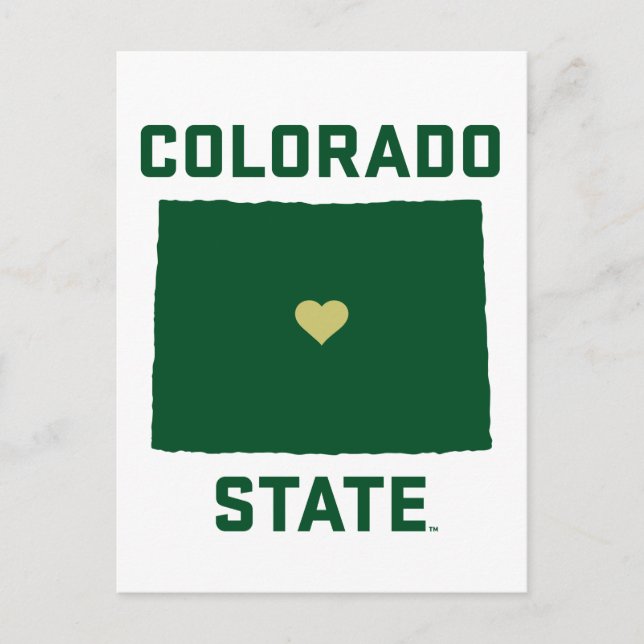 Colorado State University State Love Postcard (Front)