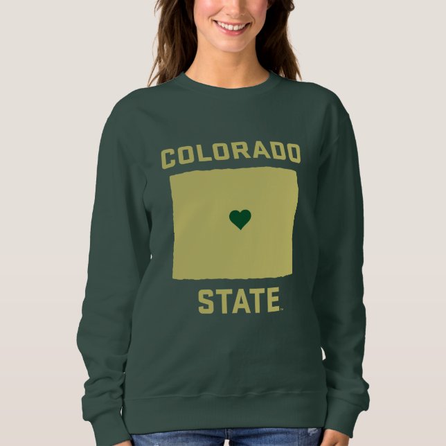 Colorado State University State Love Sweatshirt (Front)
