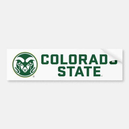 Colorado State University with Logo Bumper Sticker