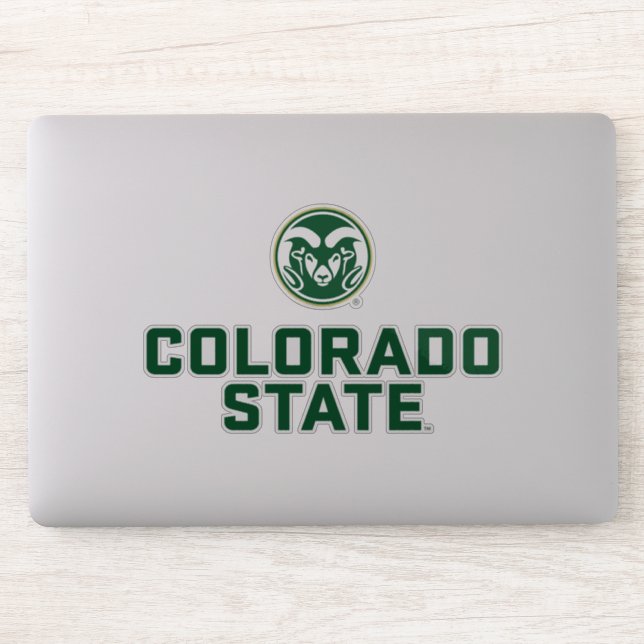 Colorado State University with Logo Sticker (Computer)