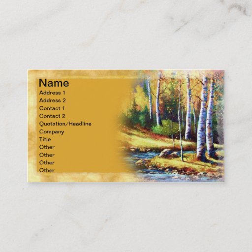 Customizable Colorado Stream Art Business Card Templates