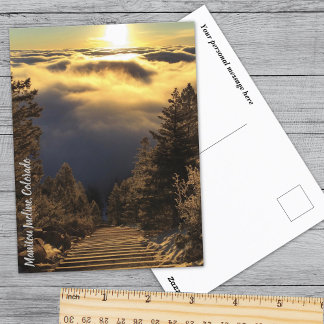 Colorado Sunrise Cloud Inversion Manitou Incline Postcard