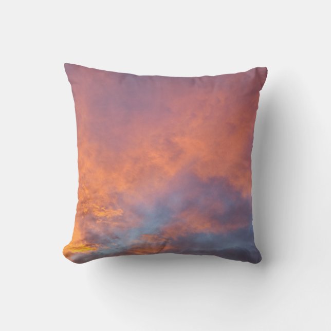 Colorado Sunset Sky Throw Pillow | Dreamy Cloudsca (Front)