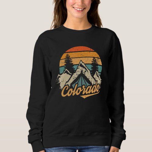 Colorado Tee  Retro Vintage Mountains Nature Hikin