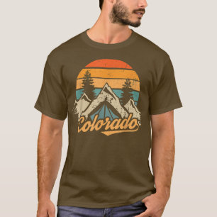 Colorado Tee Retro Vintage Mountains Nature Hiking