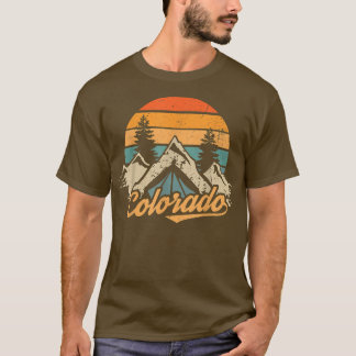 Colorado Tee Retro Vintage Mountains Nature Hiking