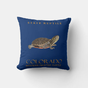 Colorado Territory Baby Western Painted Turtle Throw Pillow