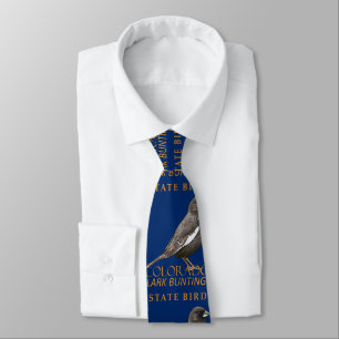 Colorado Territory Bird The Lark Bunting Neck Tie