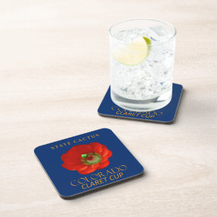 Colorado Territory Cactus The Claret Cup Cactus Beverage Coaster