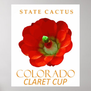 Colorado Territory Cactus The Claret Cup Cactus Poster