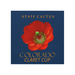 Colorado Territory Cactus The Claret Cup Cactus Wood Wall Art