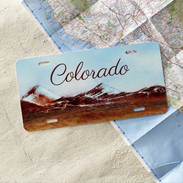 Colorado the Centennial State License Plate (In Situ)