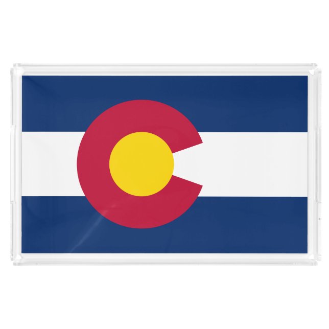 Colorado: The Centennial US State Flag Acrylic Tray (Large)
