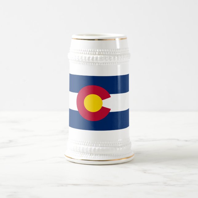 Colorado: The Centennial US State Flag Beer Stein (Center)
