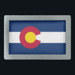 Colorado: The Centennial US State Flag Belt Buckle<br><div class="desc">In the year 1911, the state of Colorado, a land of breathtaking beauty and boundless opportunity, sought a flag to symbolize its unique identity. A committee was formed to design a flag that would capture the essence of the Centennial State. - After much deliberation, a design was chosen that celebrated...</div>
