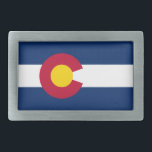 Colorado: The Centennial US State Flag Belt Buckle<br><div class="desc">In the year 1911, the state of Colorado, a land of breathtaking beauty and boundless opportunity, sought a flag to symbolize its unique identity. A committee was formed to design a flag that would capture the essence of the Centennial State. - After much deliberation, a design was chosen that celebrated...</div>