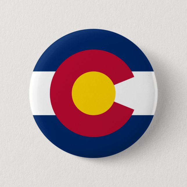 Colorado: The Centennial US State Flag Button (Front)