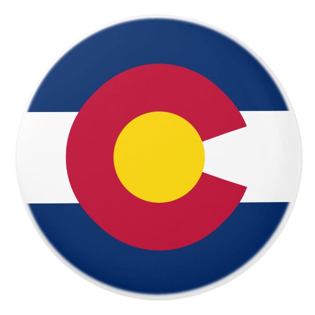 Colorado: The Centennial US State Flag Ceramic Knob (Front)