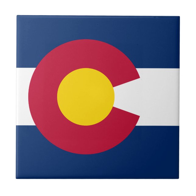 Colorado: The Centennial US State Flag Ceramic Tile (Front)