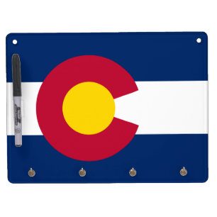 Colorado: The Centennial US State Flag Dry Erase Board With Keychain Holder