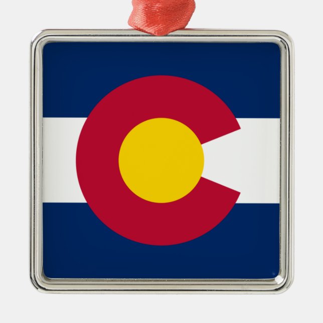 Colorado: The Centennial US State Flag Metal Ornament (Front)
