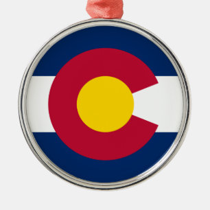 Colorado: The Centennial US State Flag Metal Ornament