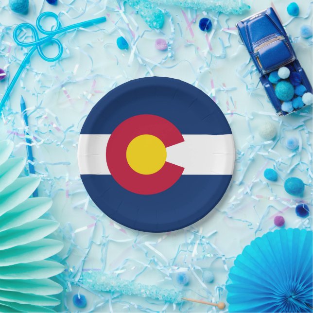 Colorado: The Centennial US State Flag Paper Plates (Party)