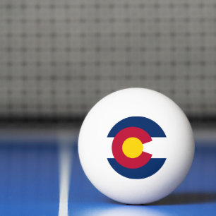 Colorado: The Centennial US State Flag Ping Pong Ball