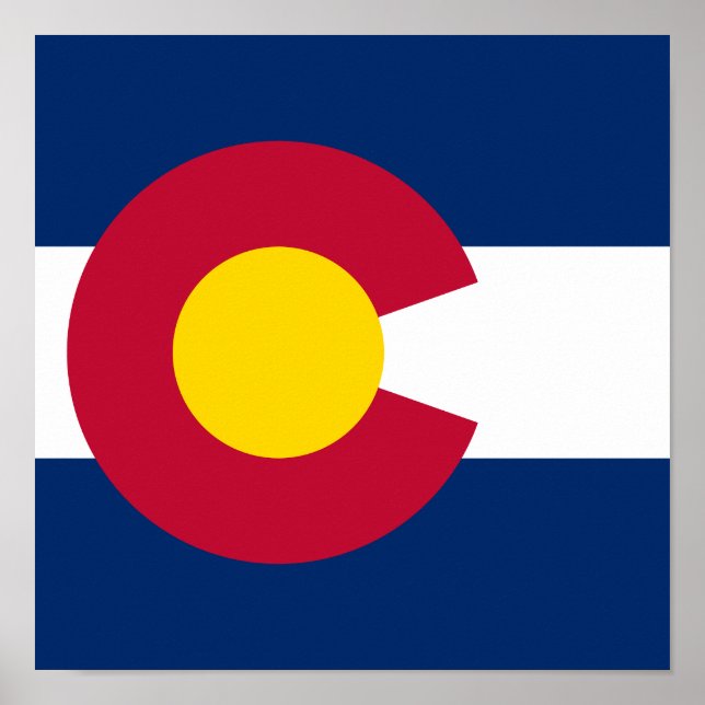Colorado: The Centennial US State Flag Poster (Front)