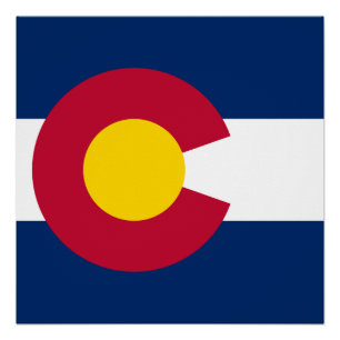 Colorado: The Centennial US State Flag Poster